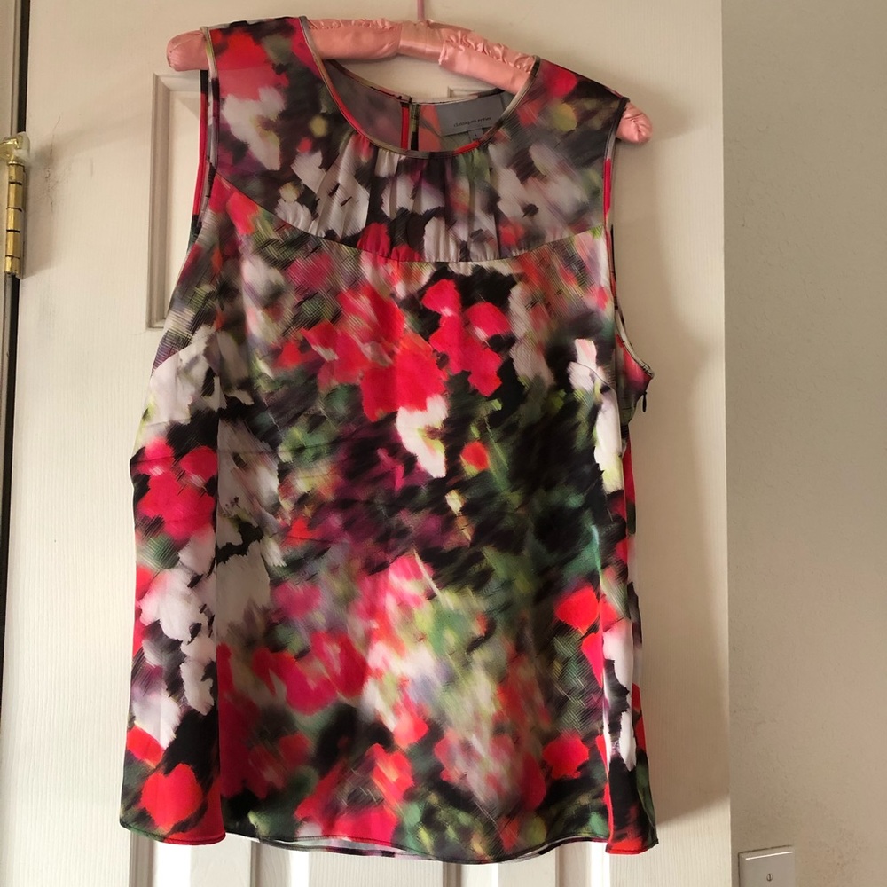 Nordstrom Classiques Entier Silk floral blouse